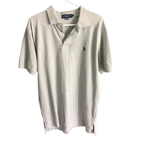 US Polo Assn. Light Gray Polo Shirt Size L - Classic, Casual, Preppy - Picture 1 of 6